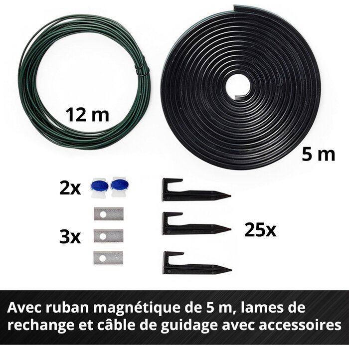 Robot tondeuse 600m² sans câble - Rood zwart - 35% de remise