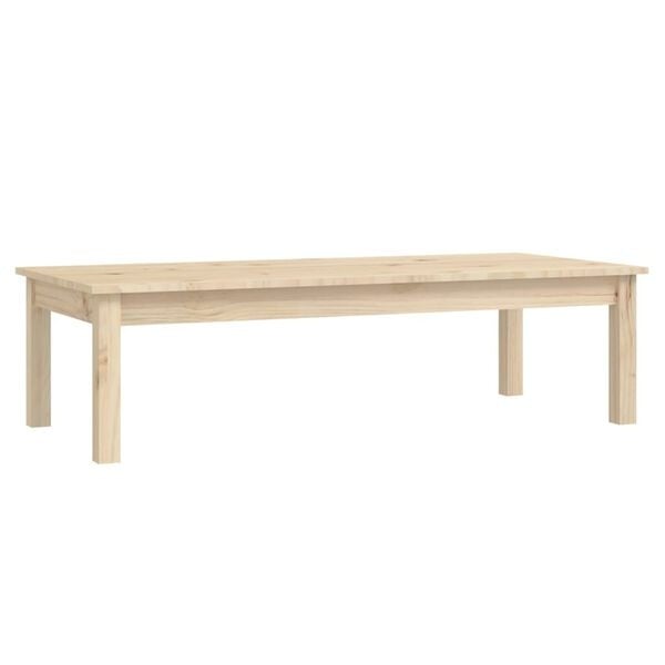 Table basse en bois de pin massif 110x50x30 cm - 34% de remise