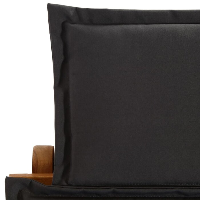 Bain de soleil en bois d'acacia massif - Gris foncé - 35% de remise