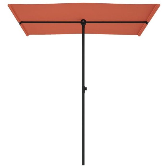 Parasol rectangulaire alu 180x110 cm Terracotta - 33% de remise