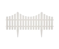 Vidaxl Bordure de jardin 10m, 17 pièces blanc - 38% de remise