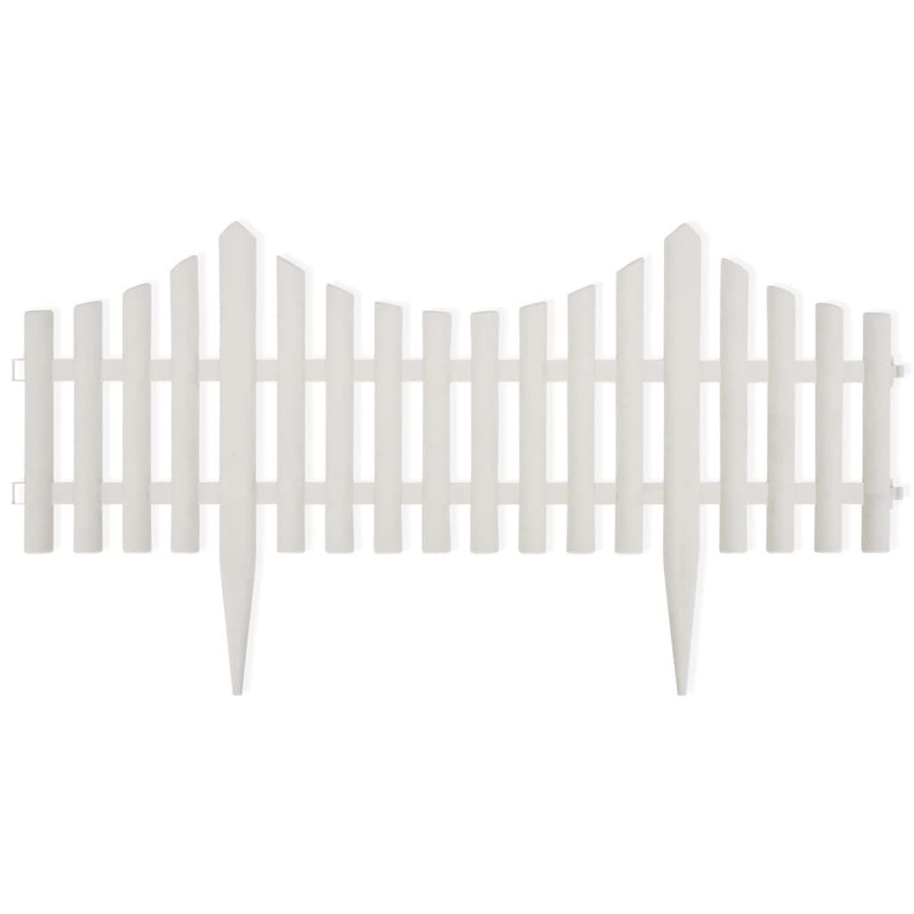 Bordure de jardin 10 m - 17 éléments - Blanc - 31% de remise