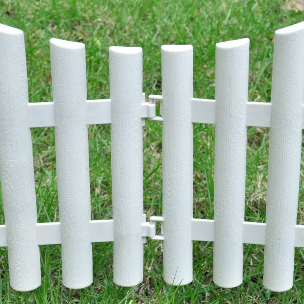 Bordure de jardin 10 m - 17 éléments - Blanc - 31% de remise