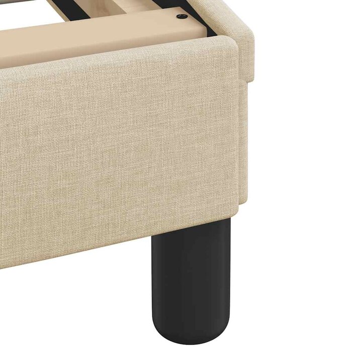Cadre de lit Dover 180x200 cm - Tissu crème - 34% de remise