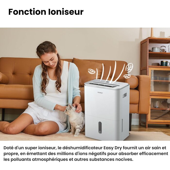 Déshumidificateur 20L 40 m² Blanc L - Déballé - 35% de remise