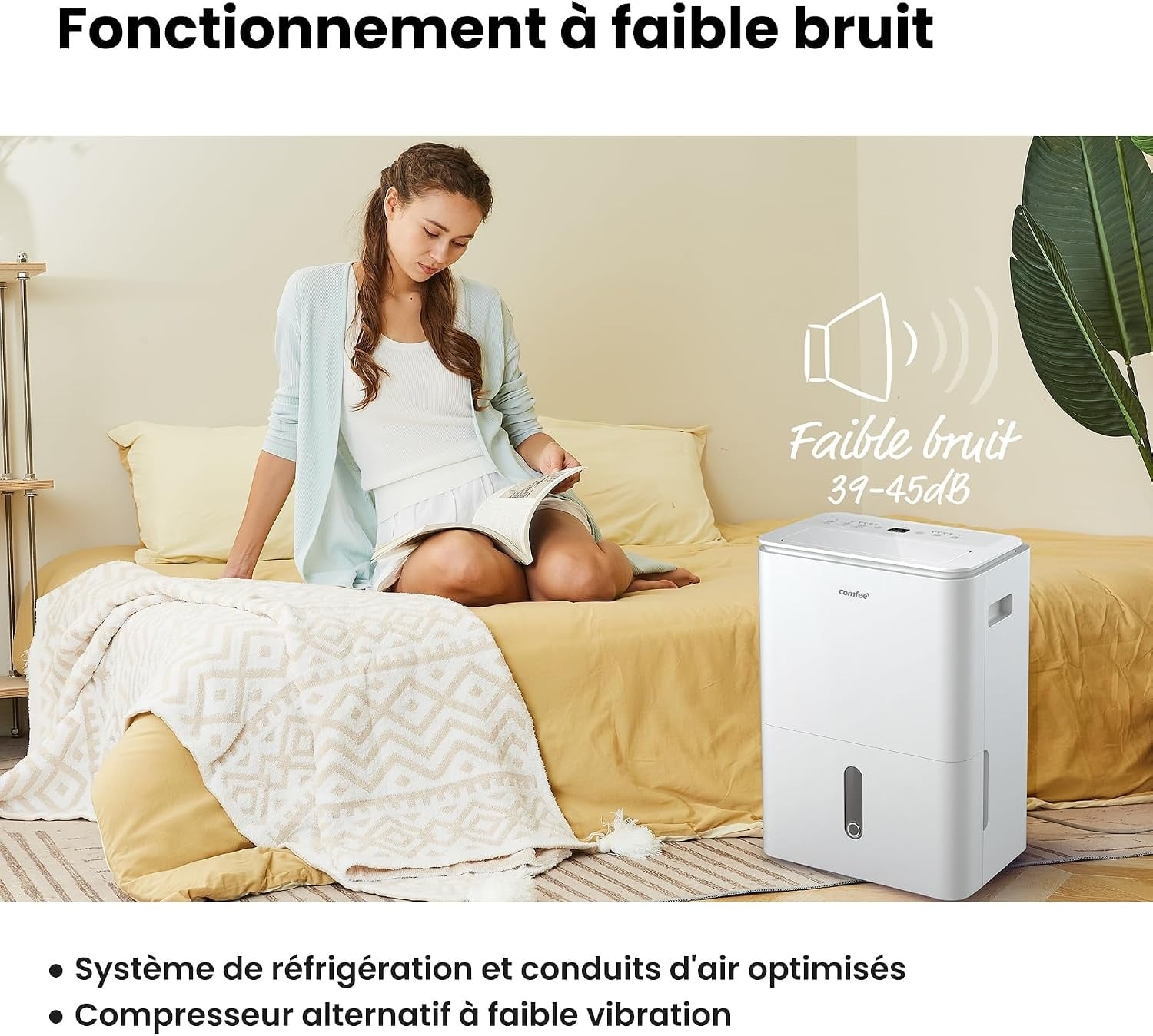 Déshumidificateur 20L 40 m² Blanc L - Déballé - 35% de remise