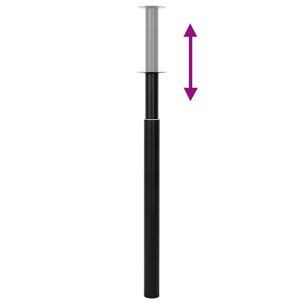 Lot de 2 pieds de table télescopiques en fer noir - 33% de remise
