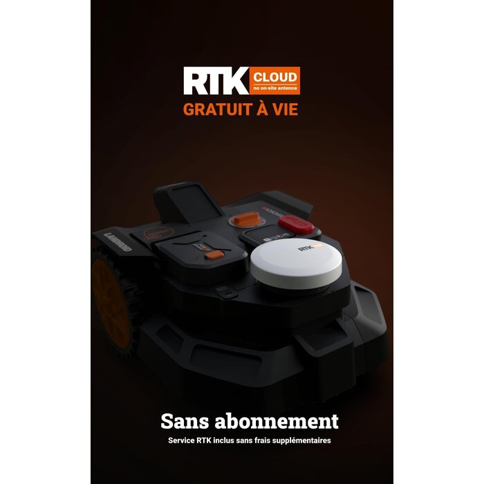 Robot tondeuse 600m² - Noir/Orange - Taille L - 35% de remise