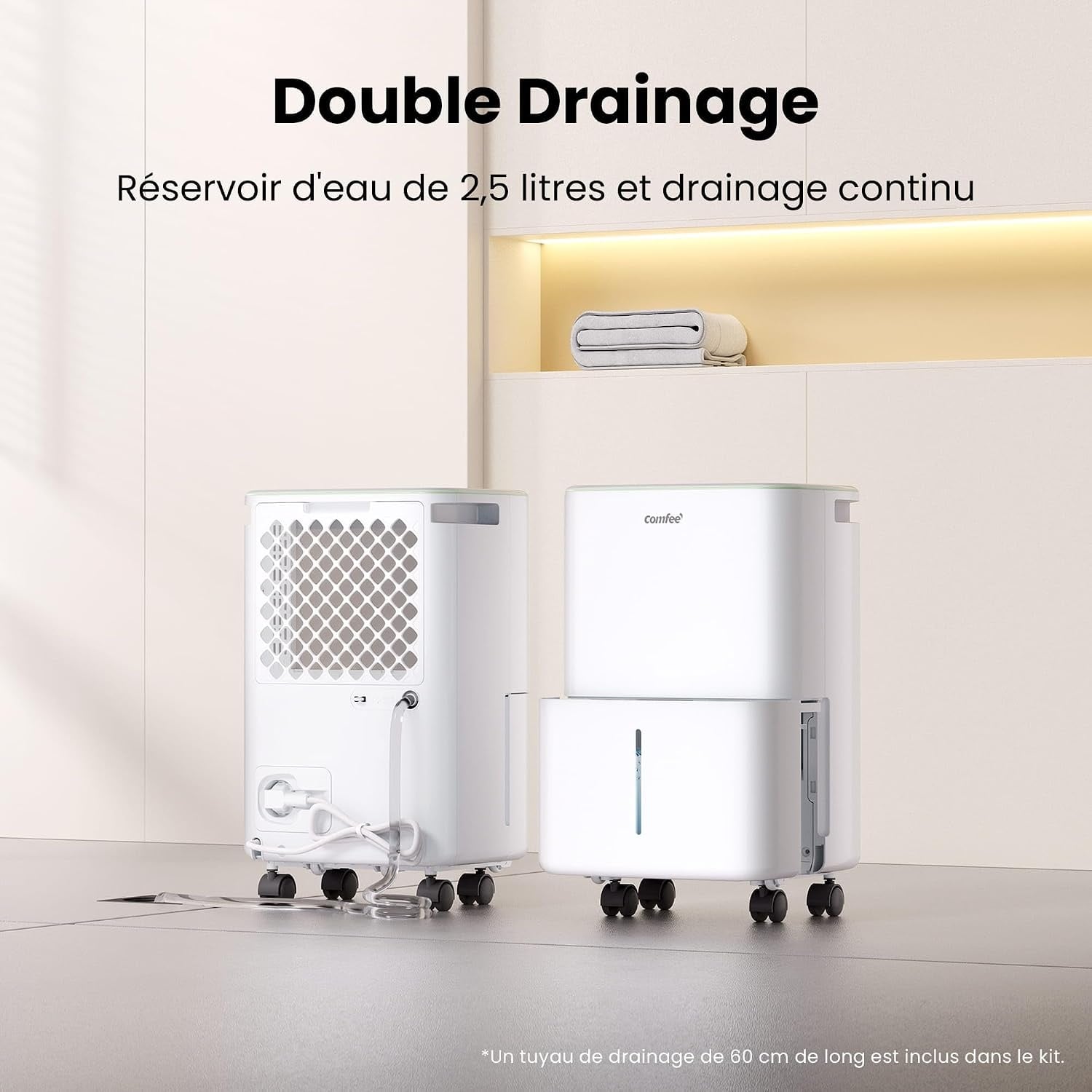 Déshumidificateur 12L/jour Blanc Taille S - 34% de remise