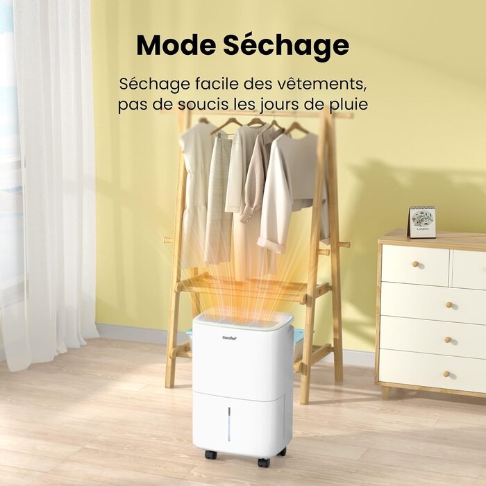 Déshumidificateur 12L/jour Blanc Taille S - 34% de remise