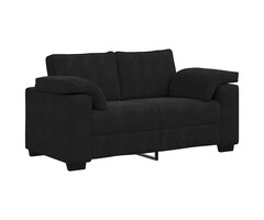 Vidaxl Canapé Loveseat 120 cm Velours Noir - 47% de remise