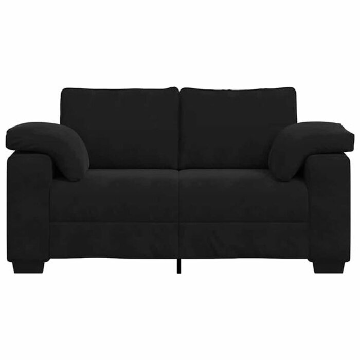 Canapé loveseat 120 cm en velours noir - 35% de remise