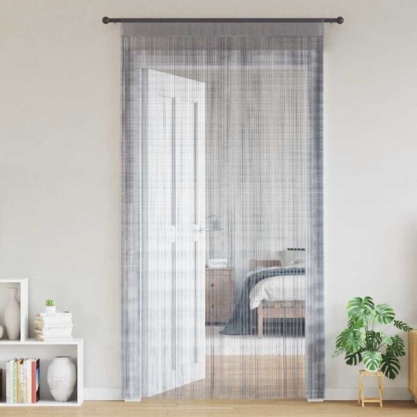 Lot de 2 rideaux à fils gris clair 140x250 cm - 30% de remise