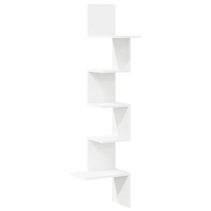 Étagère murale d'angle blanche - 32% de remise - 127,5 cm