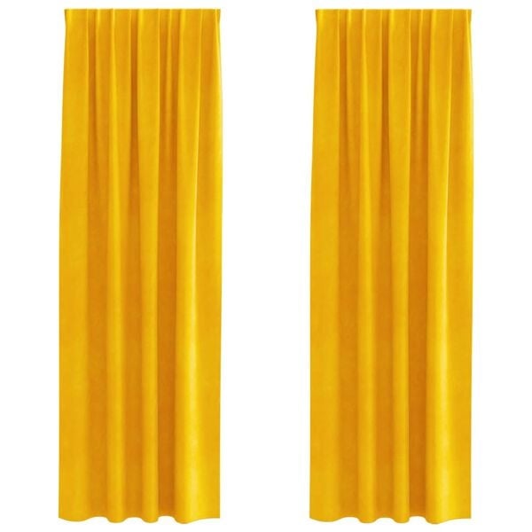 Lot de 2 rideaux en velours moutarde 140 x 260 cm - 28% de remise