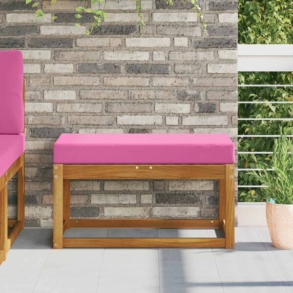 Coussin d'assise extérieur rose 80x40cm - 32% de remise