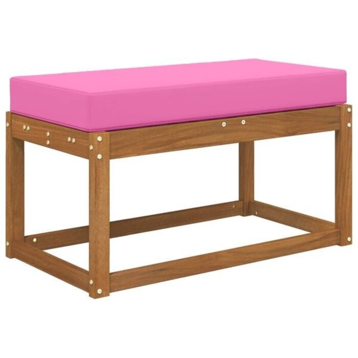 Coussin d'assise extérieur rose 80x40cm - 32% de remise