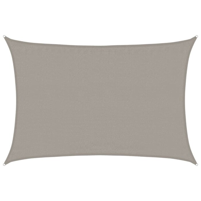 Voile d'ombrage rectangulaire 3,5x4,5 m Gris Clair - 32% de remise