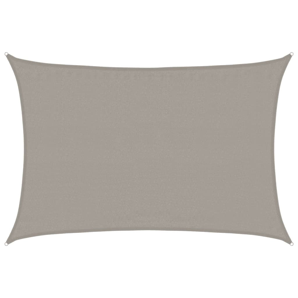 Voile d'ombrage rectangulaire 3,5x4,5 m Gris Clair - 32% de remise