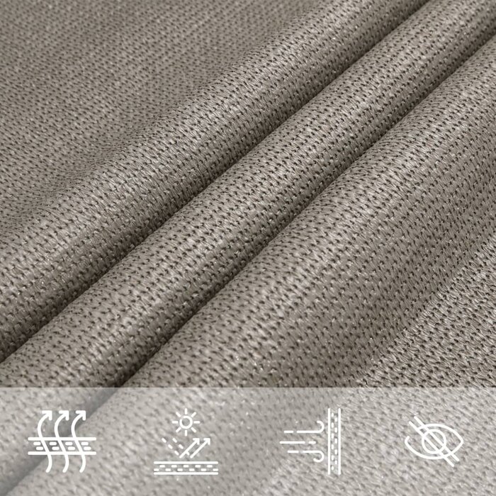 Voile d'ombrage rectangulaire 3,5x4,5 m Gris Clair - 32% de remise