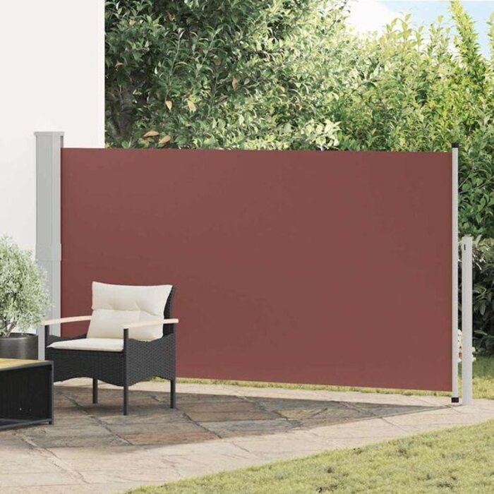Paravent rétractable pour jardin 160x300 cm marron - 34% de remise
