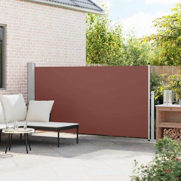 Paravent rétractable pour jardin 160x300 cm marron - 34% de remise