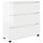 Commode 3 tiroirs blanc brillant 80cm - 35% de remise