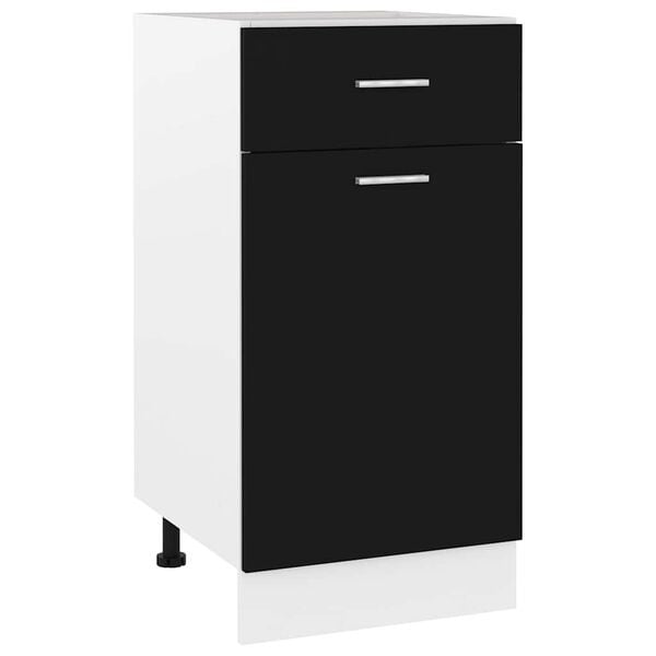 Meuble bas de cuisine Lyon noir - 34% de remise