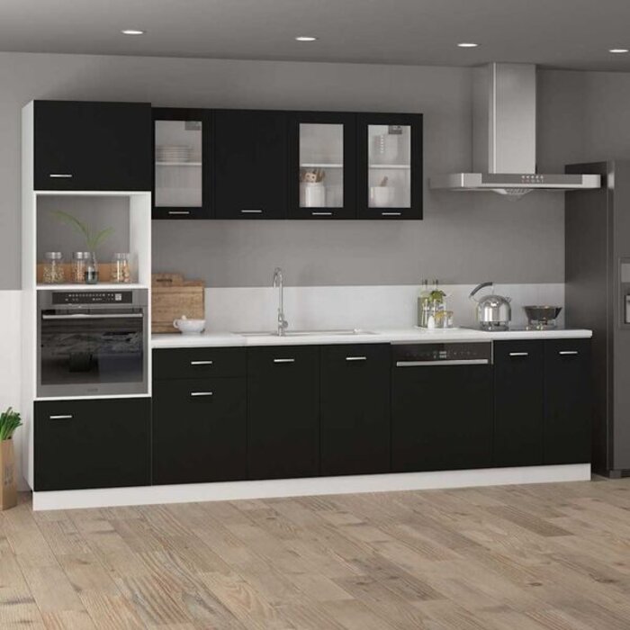 Meuble bas de cuisine Lyon noir - 34% de remise