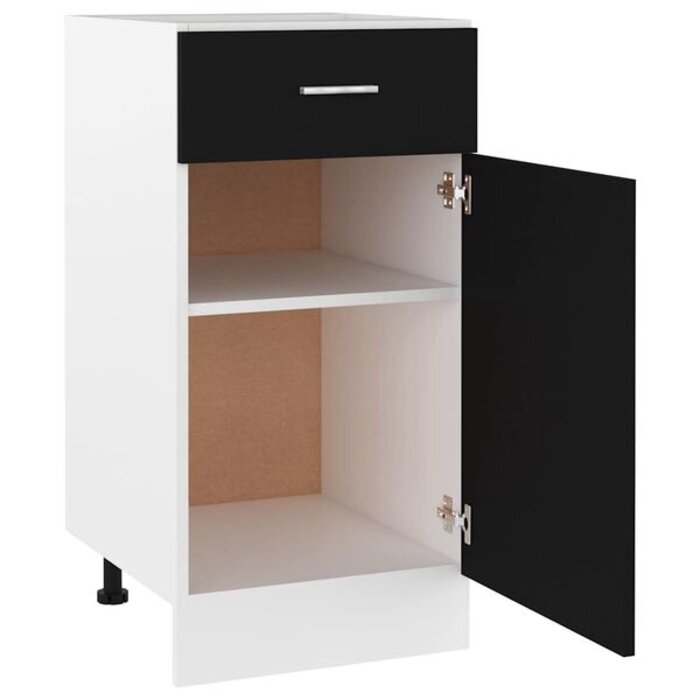 Meuble bas de cuisine Lyon noir - 34% de remise