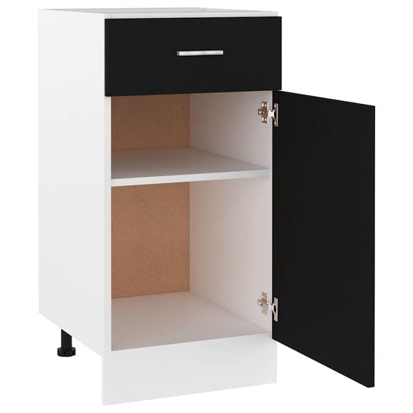 Meuble bas de cuisine Lyon noir - 34% de remise