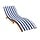 Coussin de bain de soleil 200x50cm rayé bleu et blanc - 32% de remise