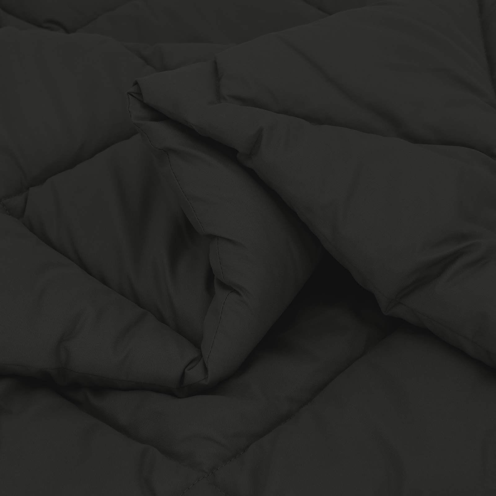Couette toutes saisons 140x220cm noire - Microfibre - 32% de remise