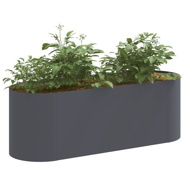 Jardinière surélevée en acier 120cm - Anthracite - 34% de remise
