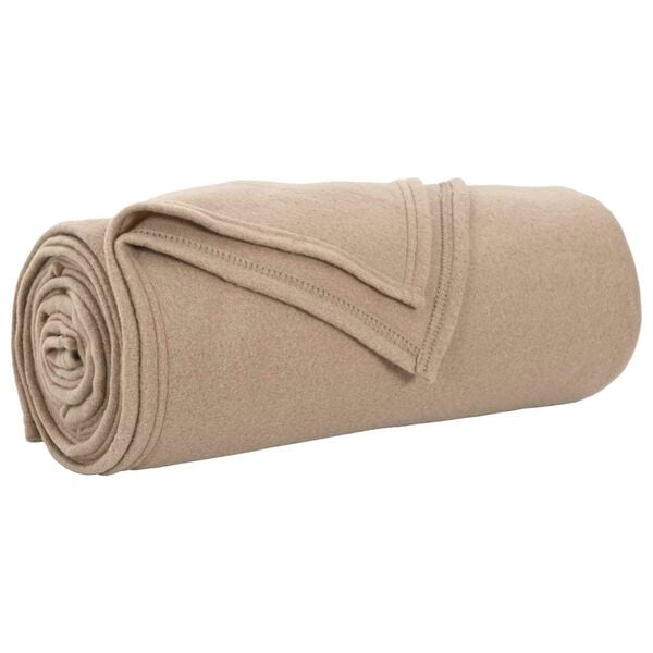 Plaid en polaire Camel 170x130cm - 30% de remise