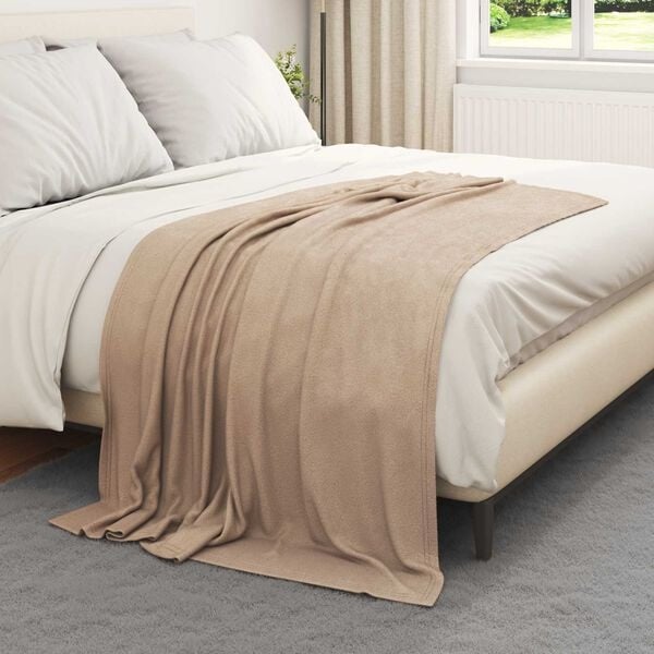 Plaid en polaire Camel 170x130cm - 30% de remise
