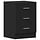 Table de chevet noire 3 tiroirs - 33% de remise
