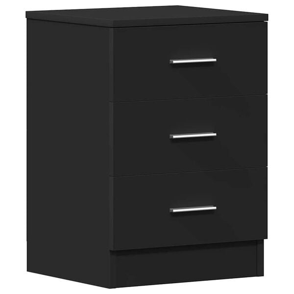 Table de chevet noire 3 tiroirs - 33% de remise