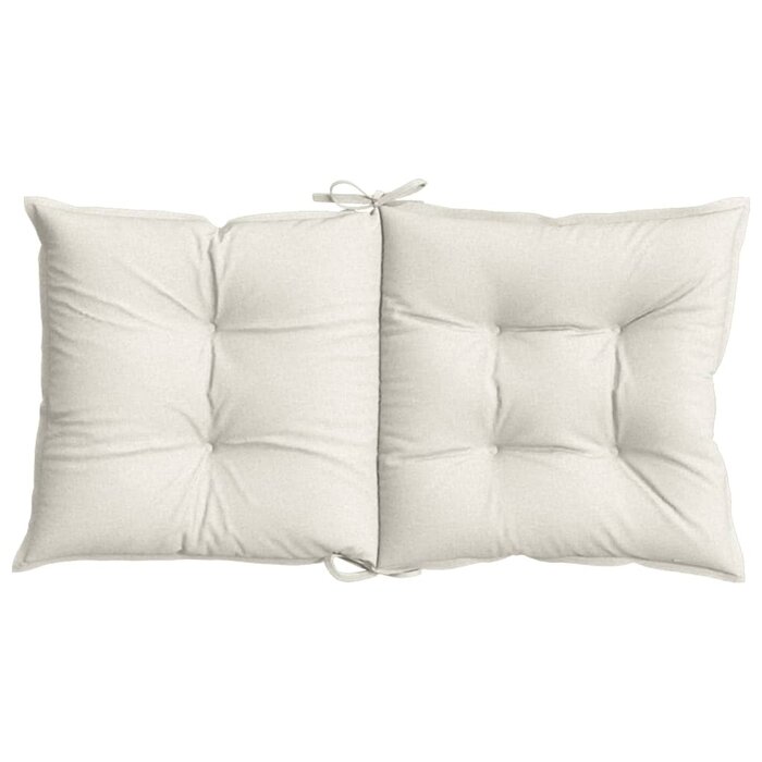 Vidaxl Lot de 2 coussins de chaise 100x50x7 cm crème - 32% de remise