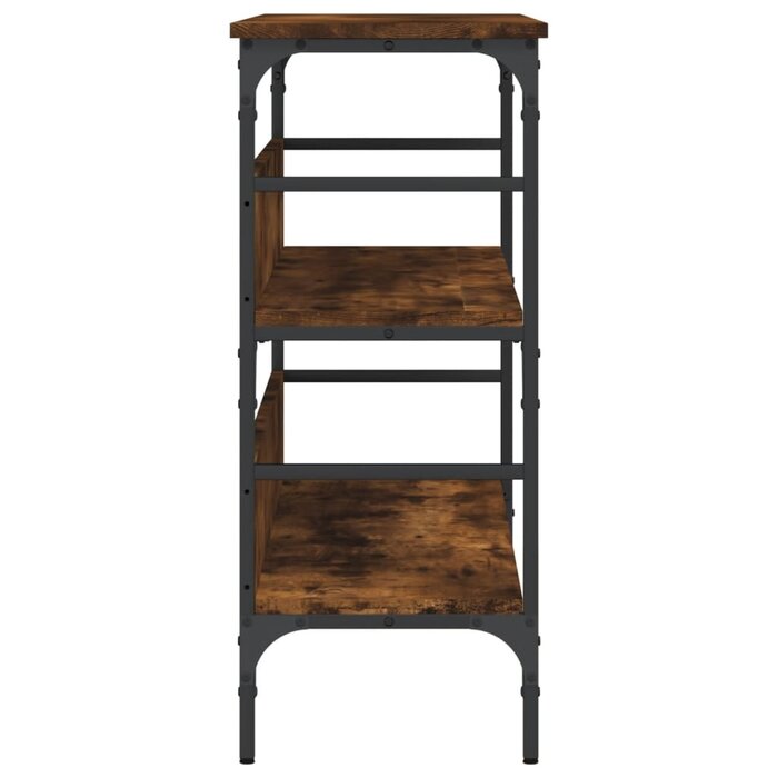 Console d'entrée style industriel chêne fumé 100cm - 33% de remise