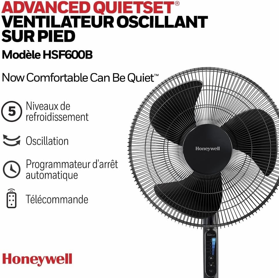 Ventilateur sur pied silencieux réglable - 34% de remise