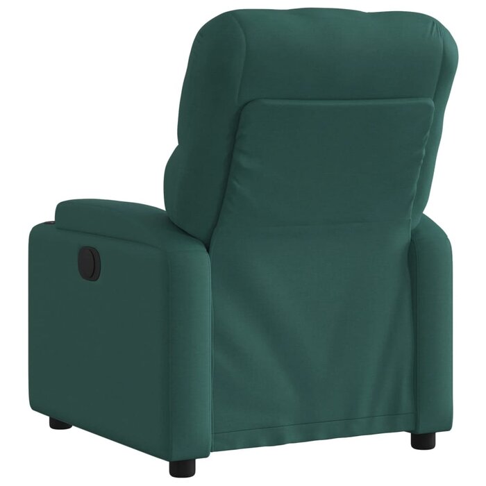 Fauteuil relax inclinable manuel tissu vert foncé - 35% de remise