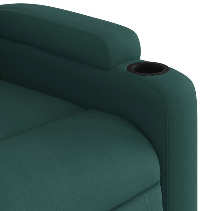 Fauteuil relax inclinable manuel tissu vert foncé - 35% de remise