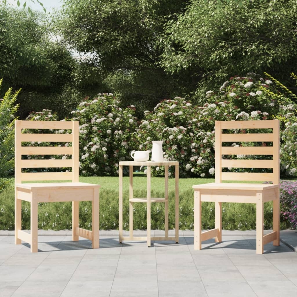 Lot de 2 chaises de jardin en pin massif - 34% de remise