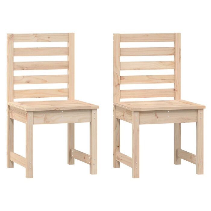 Lot de 2 chaises de jardin en pin massif - 34% de remise