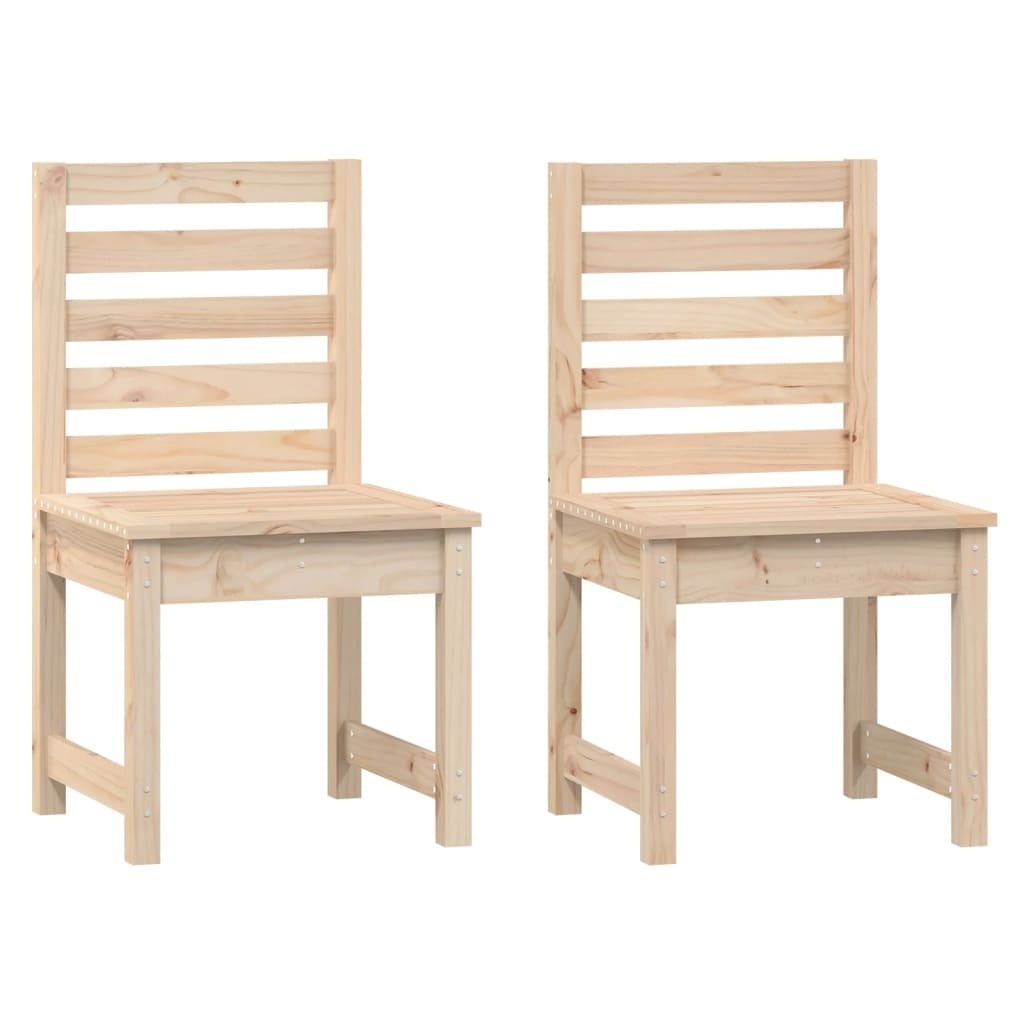 Lot de 2 chaises de jardin en pin massif - 34% de remise