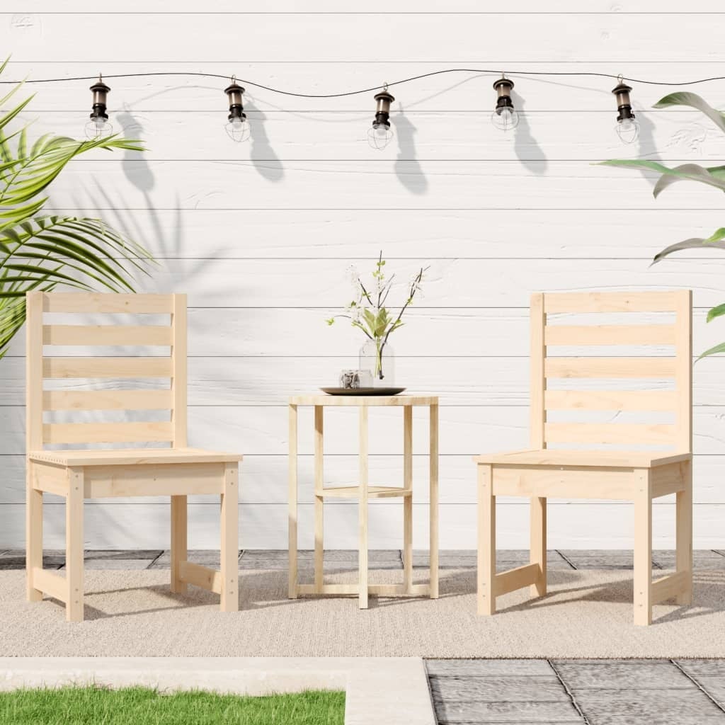 Lot de 2 chaises de jardin en pin massif - 34% de remise
