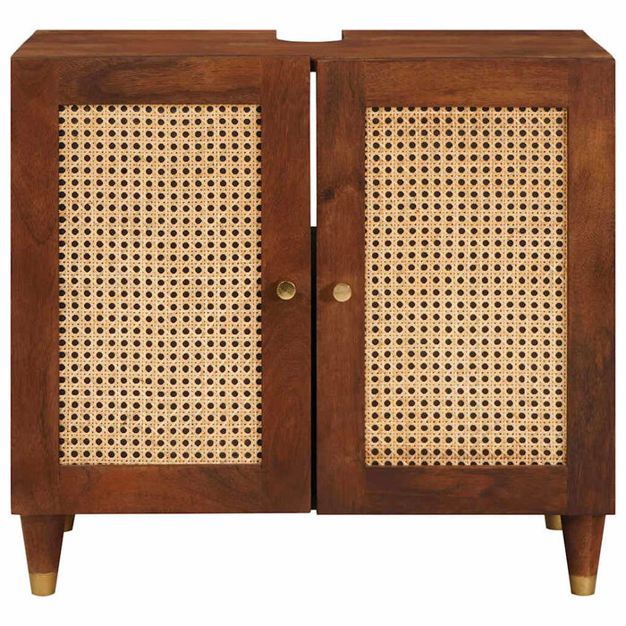 Meuble sous-lavabo 62x33x58 cm marron - 35% de remise