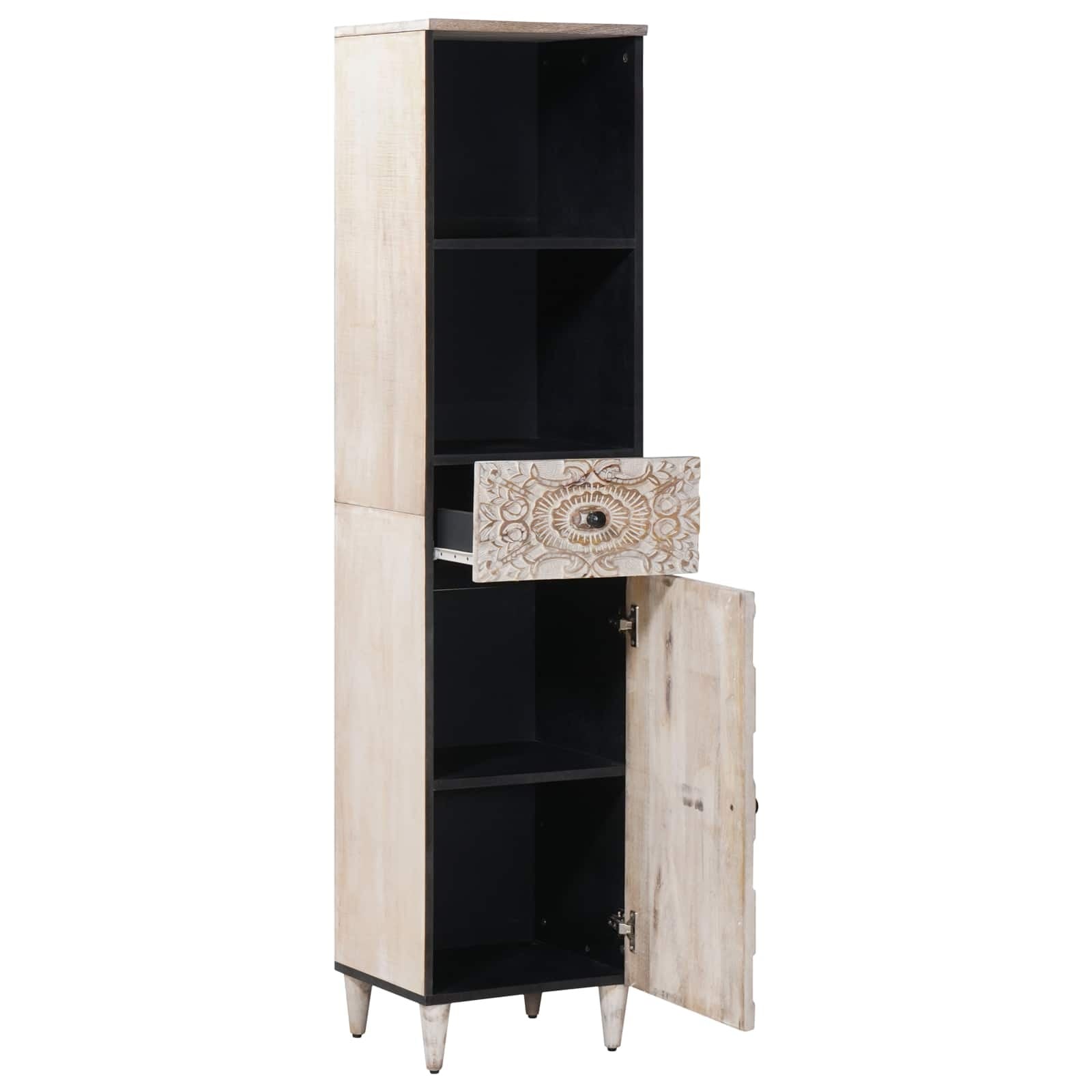 Meuble de salle de bain en bois de manguier 160 cm Blanc - 35% de remise