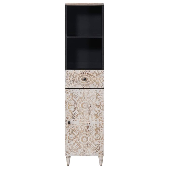 Meuble de salle de bain en bois de manguier 160 cm Blanc - 35% de remise